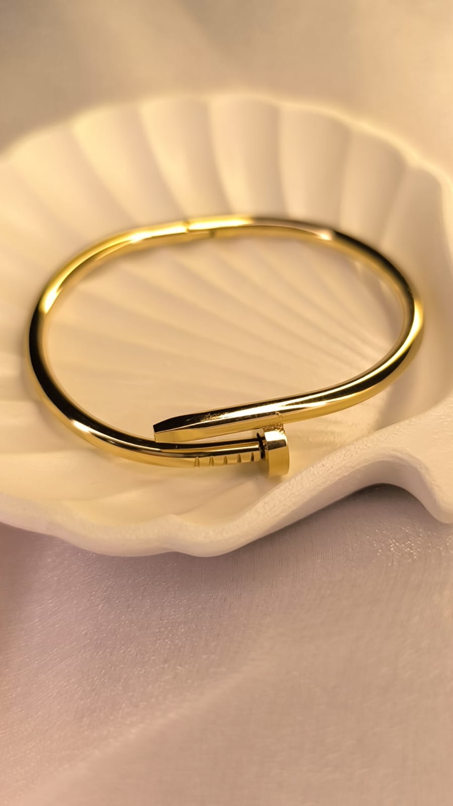 Nail’d It Gold Cuff – Bold Minimalist Edition