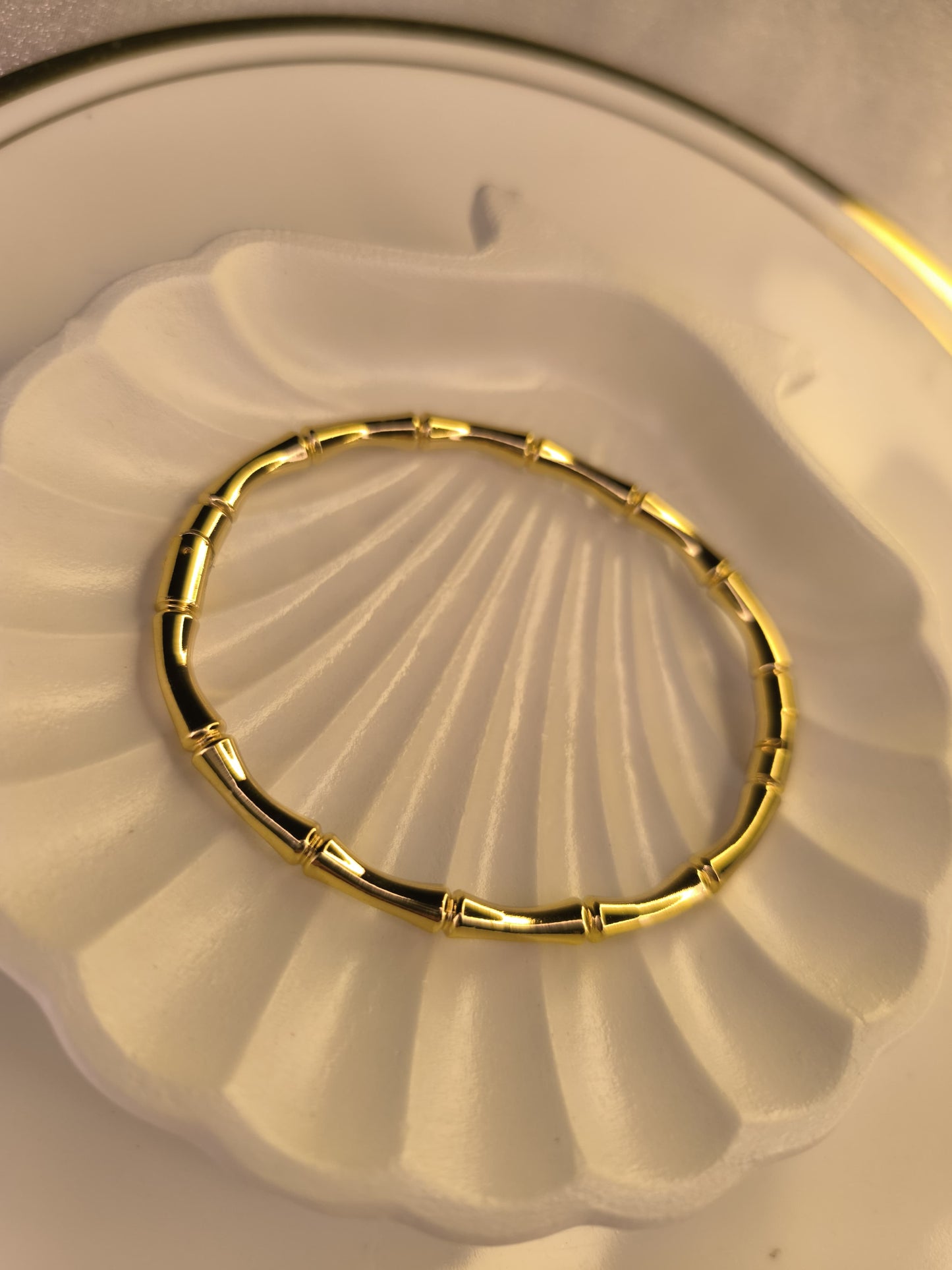 Golden Bamboo Link Bracelet