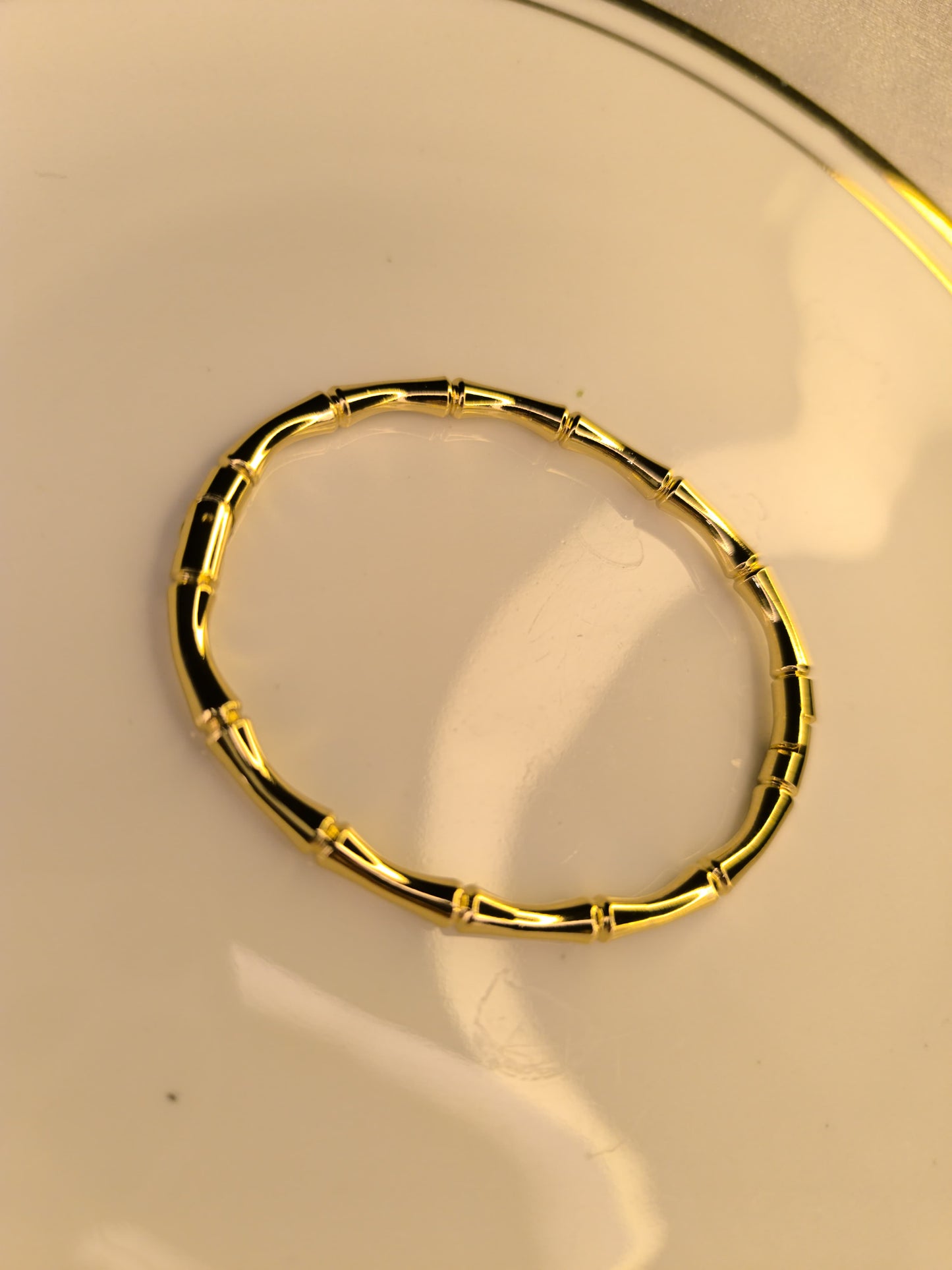 Golden Bamboo Link Bracelet