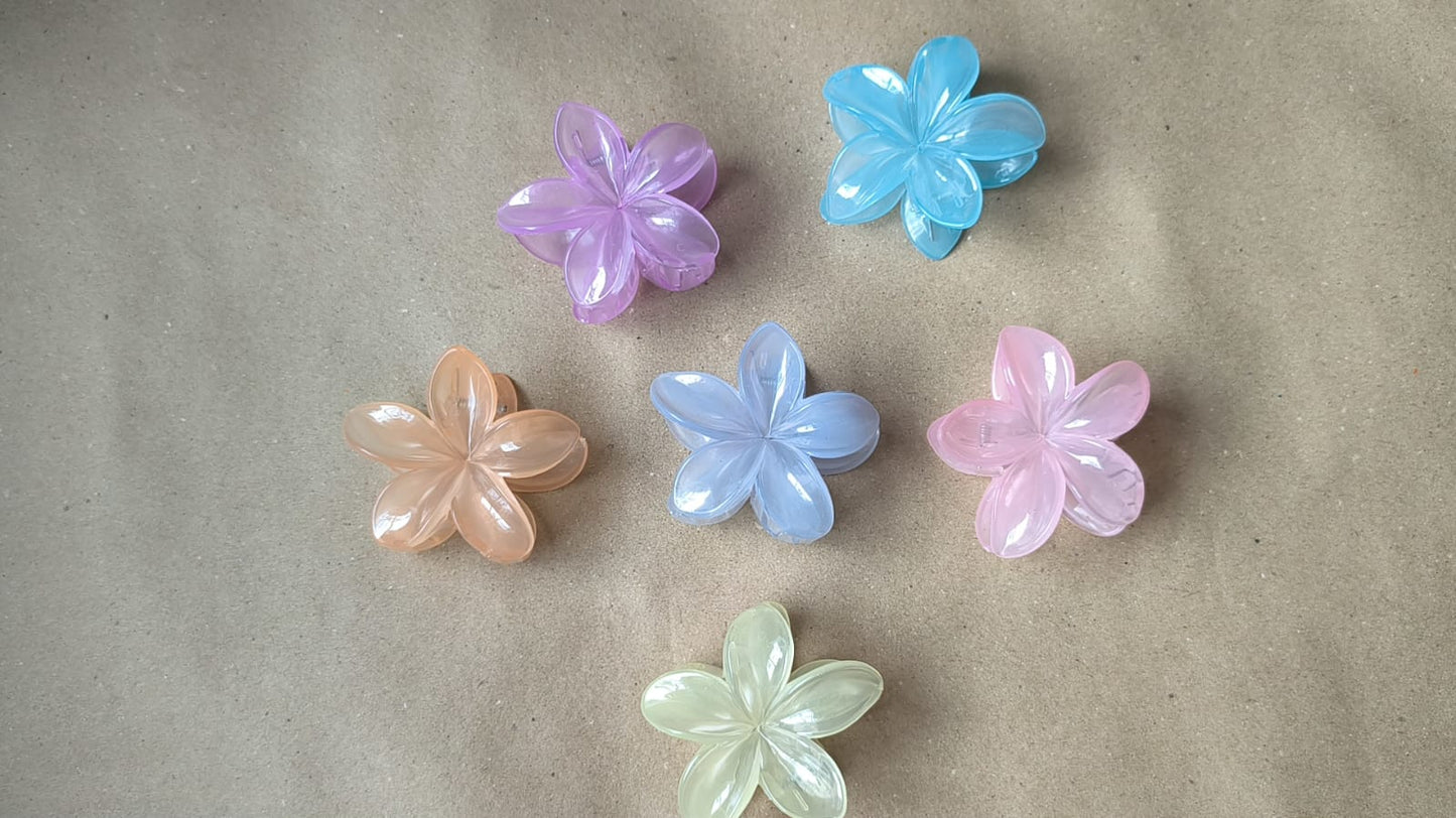 Pastel Flower Claw Clip - Big Size