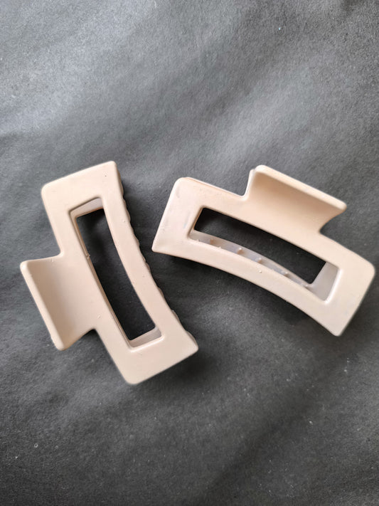 Soft Matte Block Claw Clips – Neutral Bae