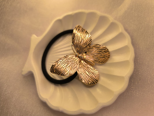 Golden Monarch Hair Tie – Bold Butterfly Statement
