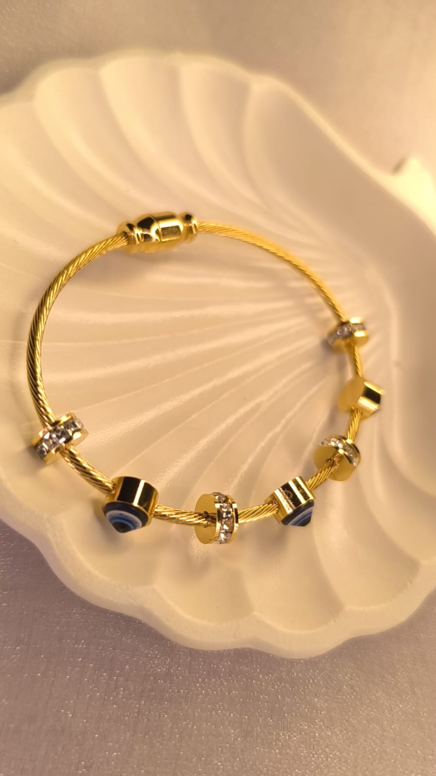 Charm Shield Bracelet – Evil Eye Edition