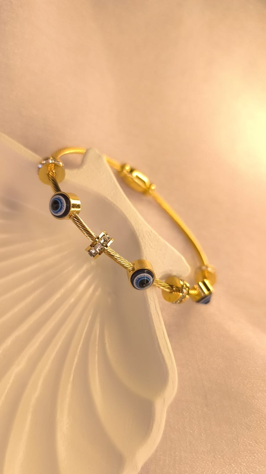 Charm Shield Bracelet – Evil Eye Edition