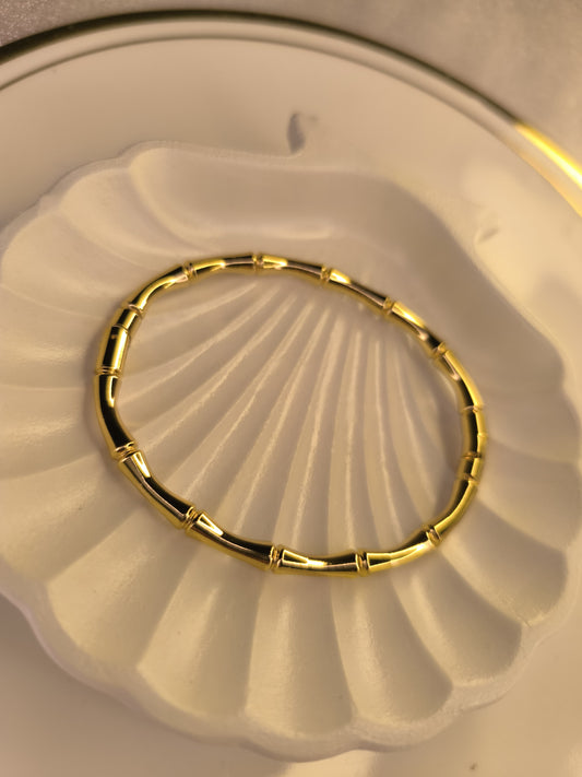 Golden Bamboo Link Bracelet