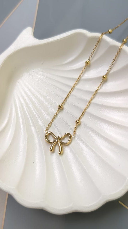 Barbie Bow Pendant Necklace