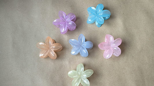 Pastel Flower Claw Clip - Big Size
